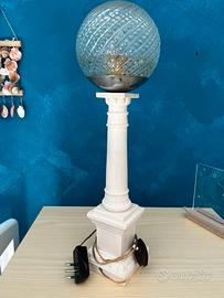 Lampada da Tavolo Vintage a Colonna Neoclassica