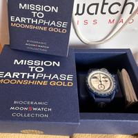 Omegaxswatch mission to earthphase moonshine gold