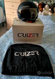 Casco Jet CRUIZER Moto e Scooter Nero Opaco - XL