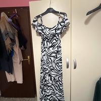 Vestito lungo zebrato