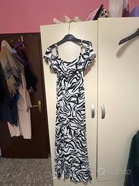 Vestito lungo zebrato