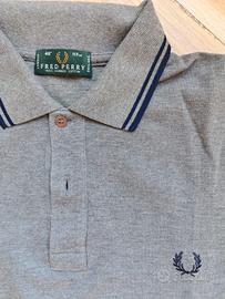 Polo vintage Fred Perry grigia manica lunga