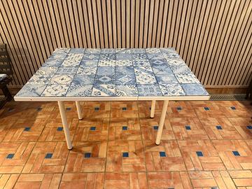 2 Tavoli artigianali con ceramica spedizione
