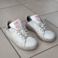 Adidas Stan Smith bianche e rosa. Taglia 37 1/3