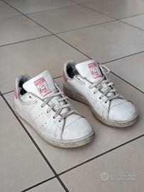 Adidas Stan Smith bianche e rosa. Taglia 37 1/3