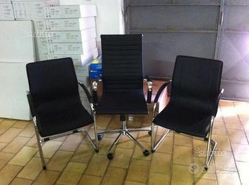 Tris poltrone direzionali sedie ufficio  HEL