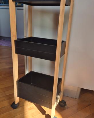 Carrello salvaspazio con  ruote (80x29x19 cm)
