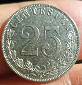 Regno d'Italia 25 centesimi 1902