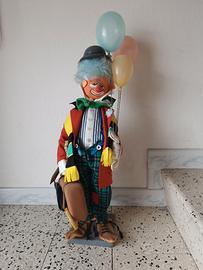 Bambola Hobo Clown VTG Bub Nistis in feltro e stof