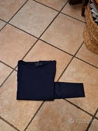 maglia donna blu cotone manica lunga Brooksfield S