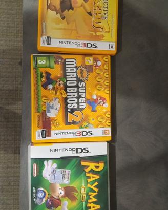 rayman, detective pikachu',super mario Bros per DS