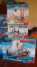 playmobil dragons  nave catapulta e balestra