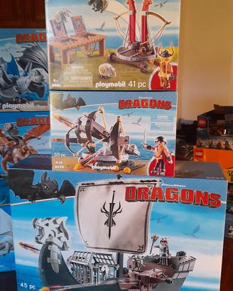 playmobil dragons  nave catapulta e balestra