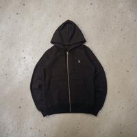 Felpa nera con capuccio e zip