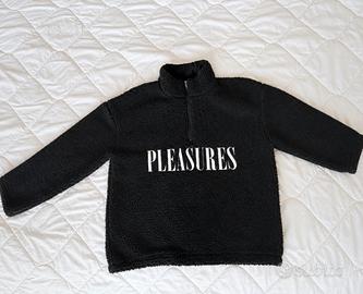 Giacca half zip in pile di pleasures taglia M nero