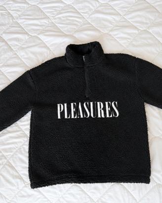 Giacca half zip in pile di pleasures taglia M nero