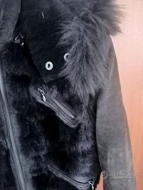 Giubbotto corto donna in vera pelle scamosciata