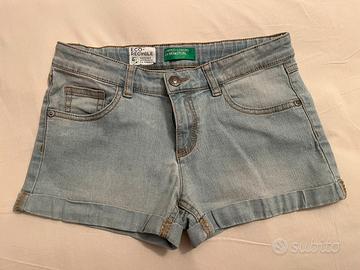 Pantaloncini corti jeans chiaro Benetton bambina
