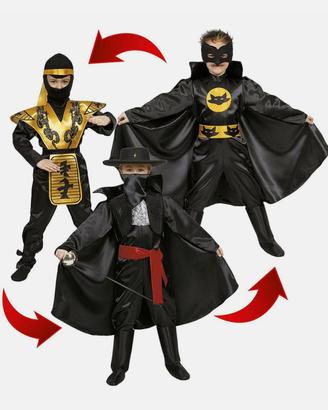 Costume Eroi Action 3 in 1 Ninja Zorro RIBASSO 