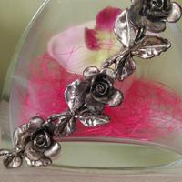 Bottiglia in vetro soffiato e peltro