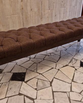 Panca 150 cm CLP Ramses tessuto marrone