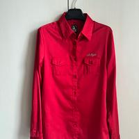 Camicia rossa effetto seta firmata A-Style