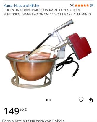 Paiolo on rame per polenta automatico