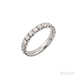 Anello Crivelli Veretta Oro Bianco Diamanti 1,6kt