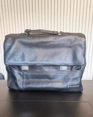 Piquadro cartella business in vera pelle nera