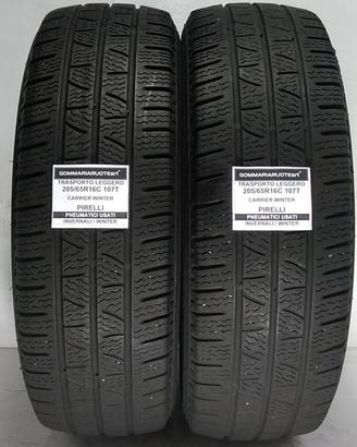 2 PNEUMATICI USATI 205/65R16c 107T PIRELLI CARRIER