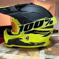 casco da moto cross  ls2 + maschera( NUOVO )