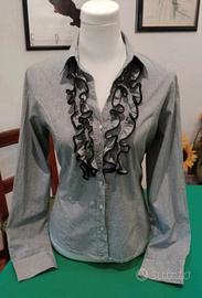 Camicia Studio B. sciancrata con volant – Fantasia