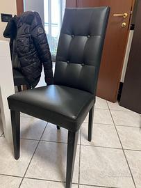 Sedie ecopelle nere