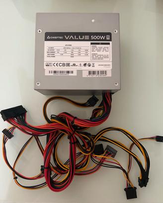 Alimentatore PC Chieftec 500W 80 Plus nuovo