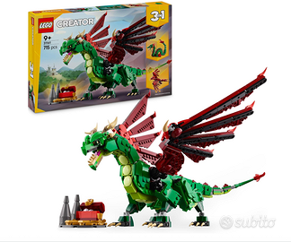LEGO Creator 3 in 1 Drago Medievale Giocattolo - S