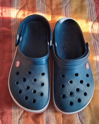 Crocs blu navy/rosso taglia 38/39 come nuove
