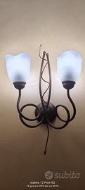 Applike artigianale con 2 lampade