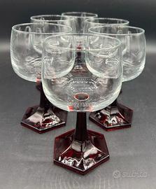 Set di 6 bicchieri da vino francesi