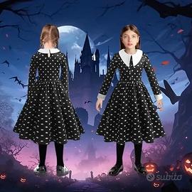 Costume Mercoledì Famiglia Addams Vestito Bambina