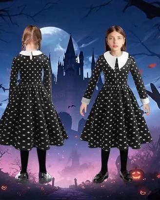 Costume Mercoledì Famiglia Addams Vestito Bambina