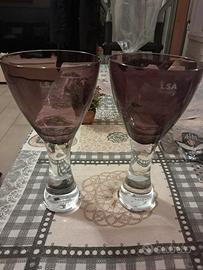 calici porta salatini in vetro