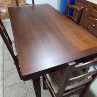 tavolo e sedie in legno massello 