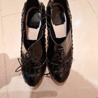 Tronchetto Dior nero con tacco 12 color rame