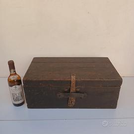 Baule Piccolo Legno Vintage Industriale 