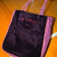 Borsa in velluto liscio Etro originale