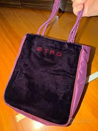 Borsa in velluto liscio Etro originale
