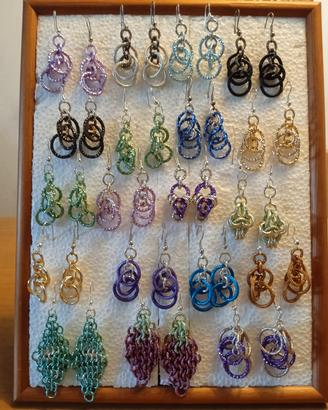 60 paia orecchini chainmaille