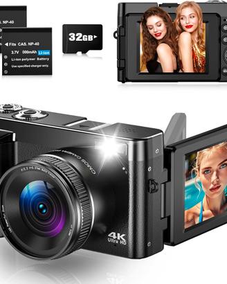 Fotocamera Digitale 4K 48MP Schermo 3" 16X