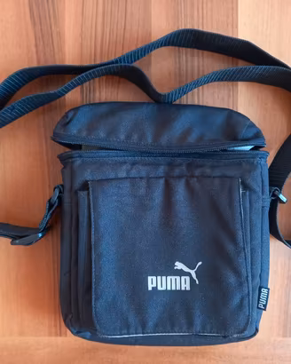 PUMA - borsa a tracolla vintage nera imbottita
