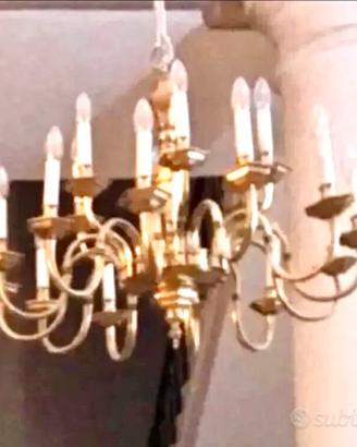Lampadario in ottone